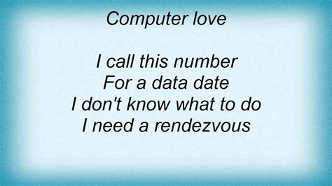 computer love lyrics|More.